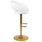 Flash Furniture White Vinyl Adjustable Height Barstool CH-122070-WH-G-GG - alternate 4